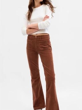 GAP Corduroy Soft Vintage Flare Pants — Rust Brown
